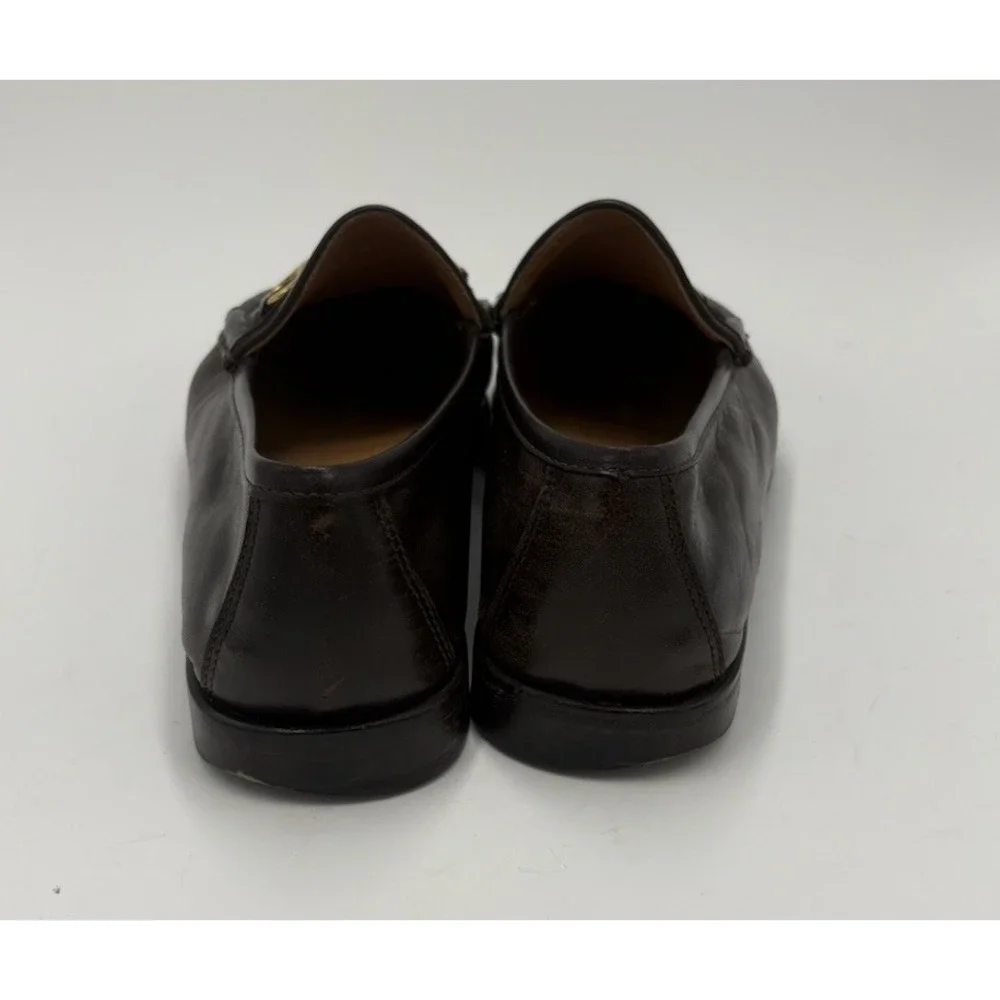 D. Lepori Mens Leather Horsebit Loafers Brown 42.5 Italy US‎ 9.5- Read